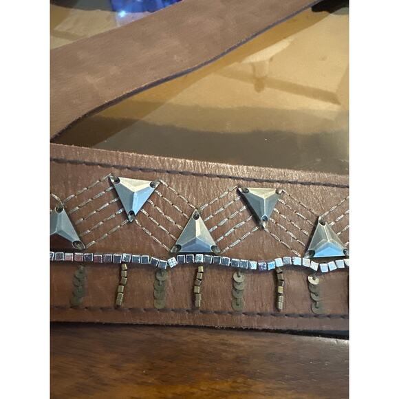 Womens Abercrombie & Fitch Brown Genuine Leather Decorative Belt. Size S/XS - Picture 4 of 4